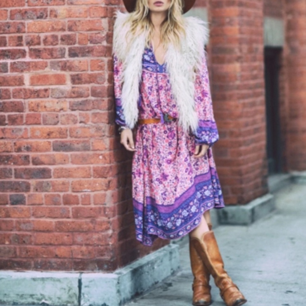 Spell 🦄💧 Folk Town Boho Midi Dress
